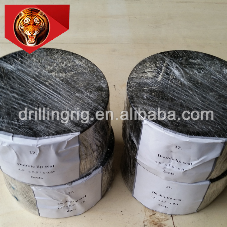 Tigerrig customized double lip NBR rubber oil seal for mud pump parts