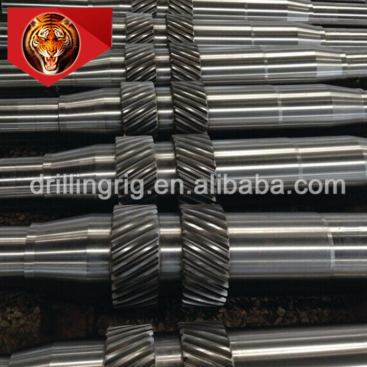 Tigerrig  CNC machine manufacturing durable pinion shafts for mud pump spare parts 