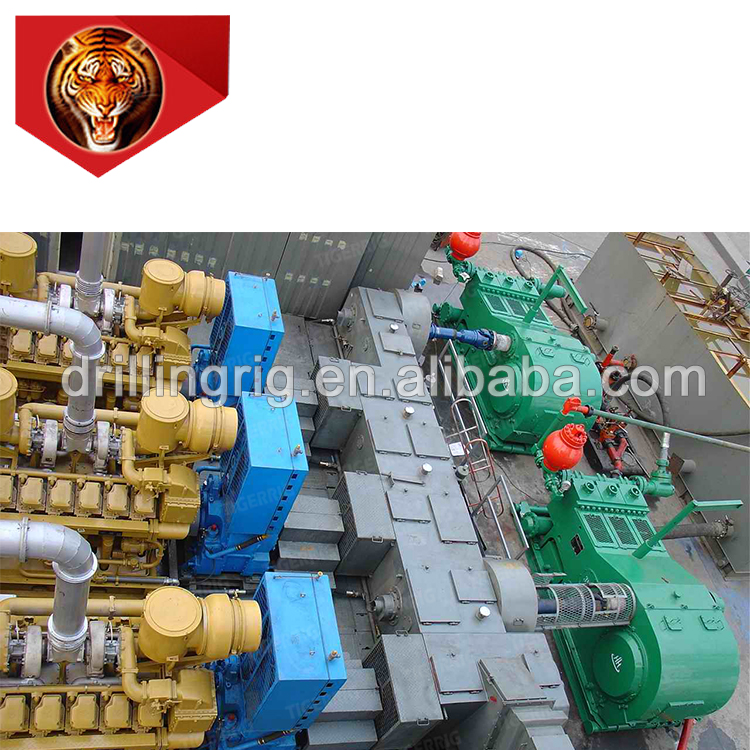XJ750HP Workover Rig Abu Dhabi Unitized F500 Drilling Mud Pump Package + Jichai 12V190PZL-3+YOTFJ650 Hydraulic Coupling Gearbox