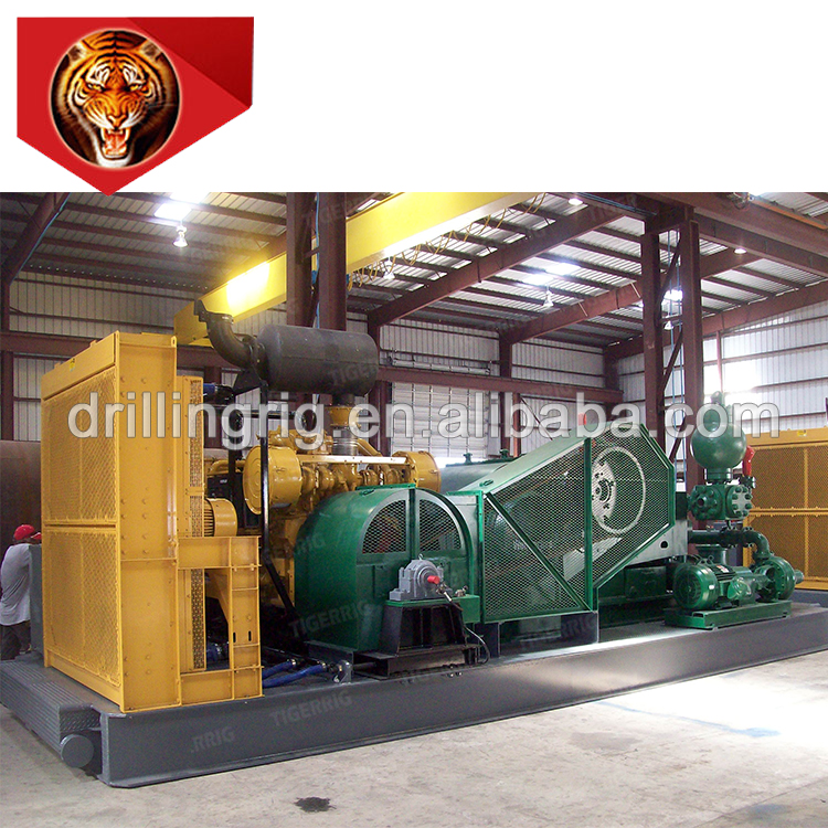 Tiger Rig Delivery to Syria ZJ50L Land Drilling Rig Cums Diesel Engine with Belt Pulley Drive F1600 Mud Pump Unit